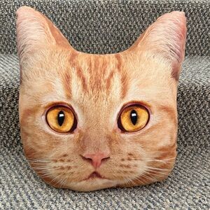 Orange Cat Face Pillow